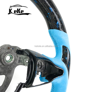 Volante de fibra de carbono forjado azul exclusivo para Hyundai Elantra N CN7 | Reemplazo de actualización OEM de ajuste directo con agarre deportivo - Product Image 5