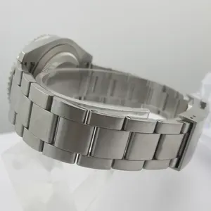 Relógio Masculino Automático Mecânico Fashion Parnis 40mm com Bezel Preto e Azul, Caixa de Metal, Vidro de Cristal de Safira GMT - Product Image 4