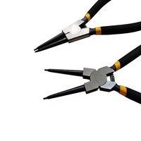Lot de 2 pinces à circlips à bec effilé en acier au carbone avec poignée en plastique pour la réparation automobile et mécanique
