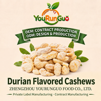 OEM Bulk Durian-gearomatiseerde Cashewnoten, romig gecoate, knapperige, zoete, aromatische snack, echte Durian Premium 10kg
