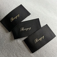Étiquette de vêtement imprimée pliée en serre-tête, étiquette d'entretien en sergé, étiquette personnalisée avec logo privé, étiquettes tissées en coton pour vêtements, étiquettes personnalisées