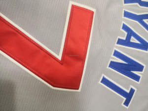 Maillot de baseball américain brodé de style équipe de la meilleure qualité cousu sur mesure avec votre numéro de nom personnalisable avec logo - Product Image 6