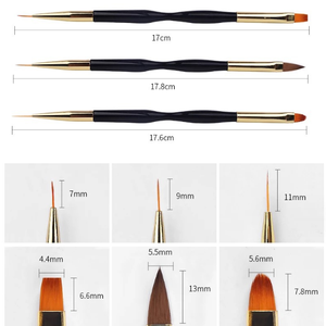 Outils de conception d'ongles à double extrémité Offre Spéciale avec pinceaux de peinture au gel de constructeur - Product Image 3