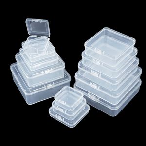 Cajas de Almacenamiento Cuadradas Transparentes de Plástico PP con Tapa para Piezas, Joyas y Artículos Pequeños - Product Image 2