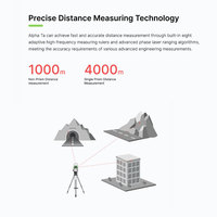 Estación Total Robusta e Inteligente Alpha TA/T con Bluetooth y Pantalla Táctil para Topografía de Ingeniería y Traslado de Estaciones en Construcción