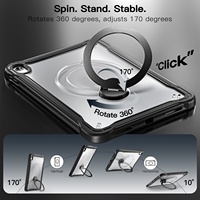 Étui pour tablette Samsung Galaxy A9 Plus 5G avec support rotatif à 360° en TPU et verre trempé avant, nouvelle conception 2026, antichoc