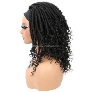 Afro dreadlock Locs peluca sintética Ombre trenzado Dreadlock negro marrón africano Faux Locs <span class=keywords><strong>diadema</strong></span> Crochet Twist <span class=keywords><strong>pelo</strong></span> pelucas cortas - Product Image 3