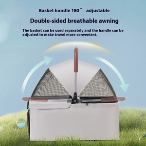 Portable <b>Foldable</b> Pet Stroller for Small & Medium Dogs Comfortable with 4 Wheels Adjustable Carrying & Water Bowl Set for Cats - Product Image 5