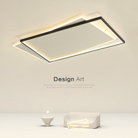 Lustre de chambre à coucher, salle à manger, bureau à domicile, acrylique, cercle élégant, minimaliste, salon, carré, plafonnier led moderne