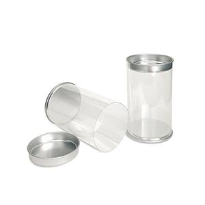 Tubo de Plástico <span class=keywords><strong>PET</strong></span> Reciclável Personalizado de Fábrica com Tampa de Metal ou Plástico, Recipientes Cilíndricos Transparentes para Embalagem de Cosméticos e Alimentos - Product Image 3