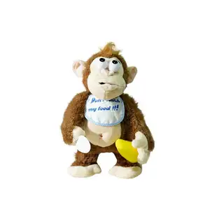 Electric crying monkey orangutan banana magnetically plush talk toy controlled plush electronic toys