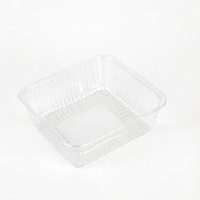 Barquette en plastique PET transparente pour aliments, fruits, légumes, desserts, produits de boulangerie, emballage pour supermarchés, vente en gros