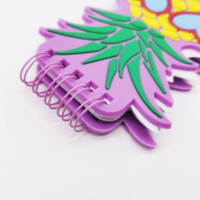 Personnalisé Impression Fournitures Scolaires Cahiers D'exercices Couvercle En Plastique Ananas En Forme De Bloc-Notes En Spirale
