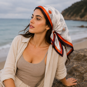 Fashion Adult Breathable European American <b>Scarf</b> Women <b>Silk</b> Square Reversible Digital Print Pattern All Seasons Daily Wear - Product Image 4