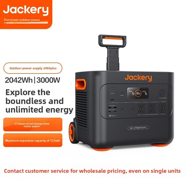 Jackery Explorer 2000 Pro LiFePO4 Battery 3000W 2042WH Energy Storage Emergency Backup Power Supply Intelligent