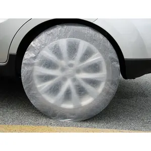 Millster 20PCS Disposable Transparent Tire Wheel Cover For Car Beauty Decorative Tire Protective Sleeve cute advantageous 
