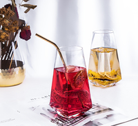 Verre à boire en gros pour la vie quotidienne, fabriqué en machine, verrerie de restaurant, verres à jus d'été, gobelet à base carrée