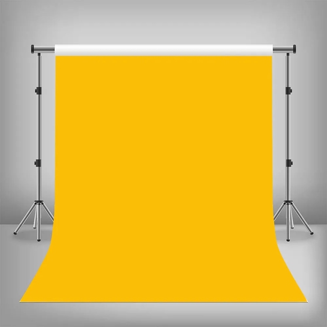Bright Pure Yellow Backdrops for Photography Polyester Fabric Professional Background Adult Kids Portrait Photo Studio Props