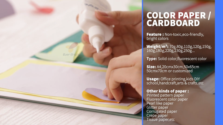 Taglia Carte Carta Neon A4 Spessa 250g - 20 Fogli 5 Colori Fluorescenti Per Decorazioni E Artigianato Cartoncini Colorati