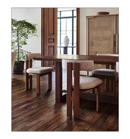 Chaise de salle à manger en tissu minimaliste nordique BLAINE, chaise d'appoint de luxe en bois massif, meubles de cuisine personnalisés pour restaurant
