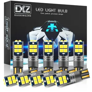 DXZ 10 pz T10 LED lampadina auto W5W Canbus 168 194 6000K 3030 10-SMD bianco per interni auto cupola luce luci di parcheggio Error Free 12V