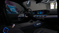 Kit d'éclairage d'ambiance intérieur de luxe cinq pièces pour Mercedes GLE GLS 2020-2025 W167 - Accessoires de mise à niveau de l'éclairage intérieur