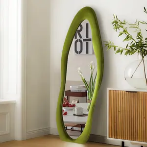 Wholesale Irregular Decorative Foot Step Standing Mirror Wall Full Length Body Floor Mirror