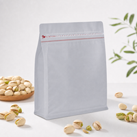 Sachets de snacks et de noix à prix de gros usine avec fermeture éclair refermable, fond plat, emballage huit côtés, pochette carrée autoportante