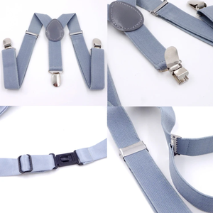 Conjunto de pajarita <span class=keywords><strong>con</strong></span> <span class=keywords><strong>tirantes</strong></span> elásticos en stock al por mayor, pinzas para hombre en forma de W, <span class=keywords><strong>tirantes</strong></span> traseros, pañuelo, pajarita, <span class=keywords><strong>traje</strong></span> de negocios - Product Image 6