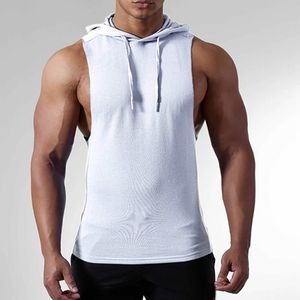 men's streetwear hoody white black fashion <span class=keywords><strong>stranger</strong></span> <span class=keywords><strong>things</strong></span> tie dye cotton crop tank top oversized sleeveless gym hoodies for men - Product Image 3