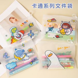 Cartoon Astronaut <b>Document</b> <b>Bag</b> Waterproof Zipper Rectangle Student Storage <b>Bag</b> For School Use - Product Image 2