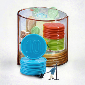 Fichas de Juego de Plástico Personalizadas de 38 mm, Discos de Aprendizaje, Recuerdos Promocionales - Product Image 3