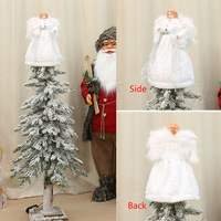 Décorations de Noël neuves de 30 cm, Père Noël, décoration de fête russe, étoile de sommet d'arbre de Noël, fée, marraine, décoration de Noël