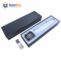 Boîte d'emballage personnalisée pour montre connectée, boîte cadeau rigide avec couvercle et base, avec plateau d'insertion pour appareils portables
