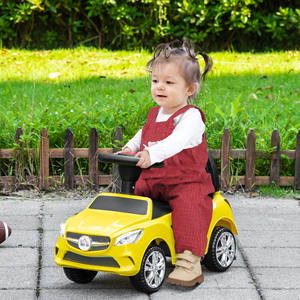 HOMCOM-Coche de juguete para niños con volante, con faros integrados y música, edad 18-36 meses, 63,5x28x36 - Product Image 2