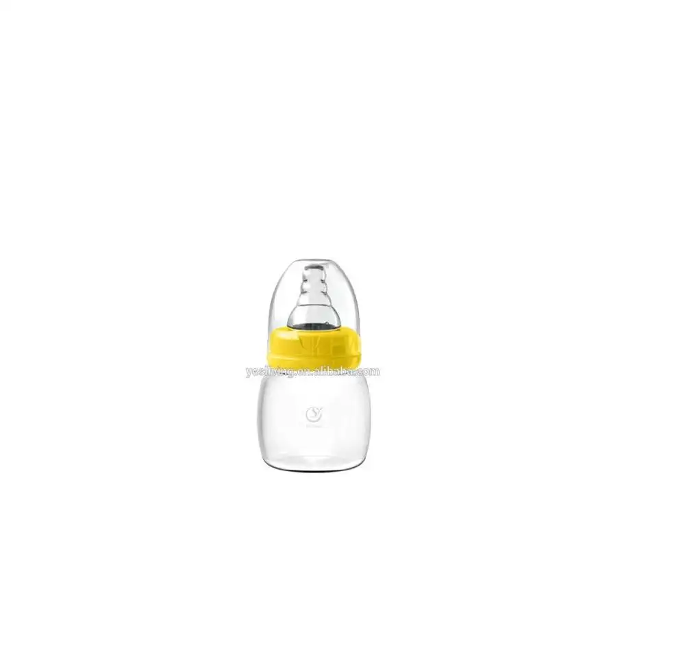 Botol Minum Kaca Bayi 60Ml, Botol Susu Kaca untuk Memberi Makan Bayi (Tanpa Sedotan) Kualitas Tinggi