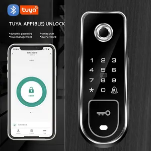 WAFU Double Sided Fingerprint Outdoor Lock For Gate /Courtyard Door Electronic Door Lock Waterproof Tuya Smart Rim Door Lock