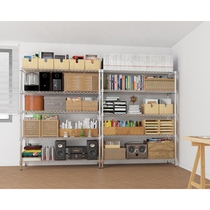 Chất Lượng Tốt <span class=keywords><strong>Chrome</strong></span> Nsf Phê Duyệt Có Thể Điều Chỉnh Dây Lưu Trữ Đơn Vị 5 Tiers Nhiệm Vụ Trung Bình Kim Loại Kệ Giá - Product Image 3