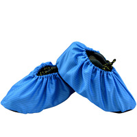 Autoclavable doux lavable esd antistatique anti-dérapant Polyester tissu Cleanroom laboratoire chaussure couverture