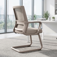 Chaise de bureau moderne minimaliste en maille avec dossier arqué en forme de S pour la maison, le bureau, la chambre, la salle à manger, le salon