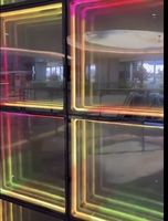 Piste de danse interactive à LED magnétique avec panneaux en acier pour mariage, fête, jeu actif, lampe miroir, écran de sol de danse