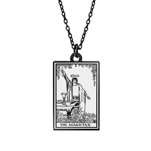 塔罗牌项链美学不锈钢塔罗牌护身符男女项链主要阿尔卡纳饰品 - Product Image 3