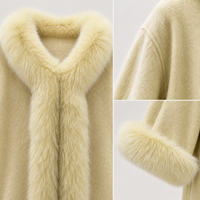 Nouvelle Arrivée 2026 – Manteau Court Élégant en Laine et Cachemire, Chaud et Écologique, Cousu Main, Respirant, Hiver, Peluche Amovible