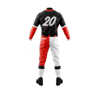 Tenues de baseball personnalisées OEM, ensembles de vêtements de sport doux et respirants, 100% polyester, impression de logo personnalisé, service de vente en gros, uniforme de baseball - Product Image 3