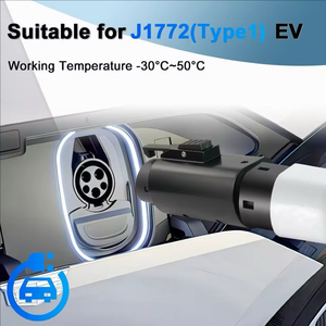 Adattatore di ricarica EV 32A 7KW IEC 62196 da Tipo 2 a Tipo 1, Adattatore di ricarica rapida per auto elettriche SAE J1772 con blocco antifurto - Product Image 4