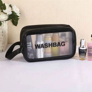 Bolsa de Cosméticos de PVC Transparente con Logotipo Personalizado, Bolsa de Aseo de Lona y PU para Mujer, con Cierre de Cremallera, para Viaje - Product Image 6
