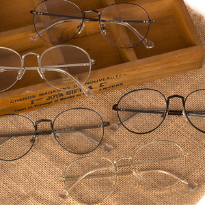 Maidis <b>Round</b> Metal Eyeglasses <b>Frames</b> Full <b>Frame</b> Blue Light Protection Unisex Lightweight Design - Product Image 2