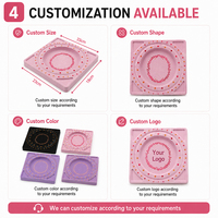 Boîte à bijoux personnalisée avec insert en velours floqué, plateau en plastique pour collier, boucles d'oreilles, bague, boîte cadeau