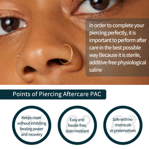 ビーガンナチュラルアルコール創傷なしクリーンケアピアスアフターケア滅菌生理食塩水ミストスプレー - Product Image 5