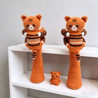 Chaussettes d'intérieur en tricot 3D avec motifs d'animaux mignons, unisexes, en acrylique, chaudes, chaussettes de sport, chaussettes amusantes pour hommes et femmes, cadeau de Noël